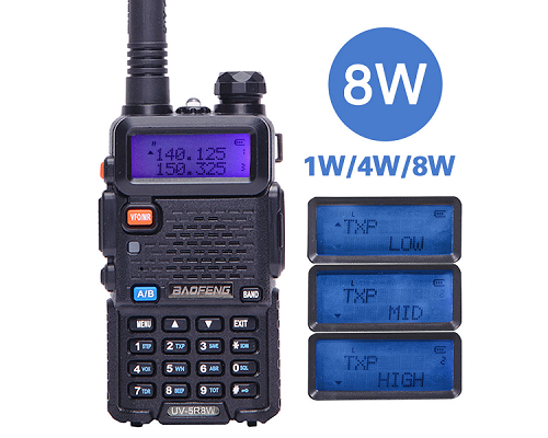 Портативная двухдиапазонная радиостанция Baofeng UV-5R 8Вт  ( 3 режима мощности )